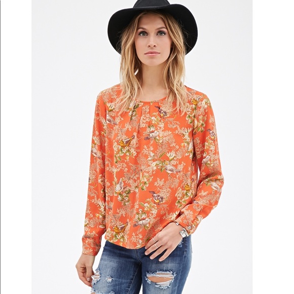 Forever 21 Tops - F21 Bird blouse, worn once!